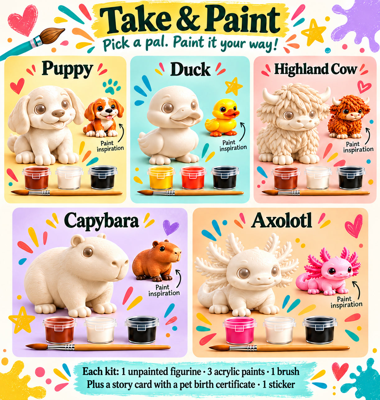 Take & Paint Collection — illustrative product artwork